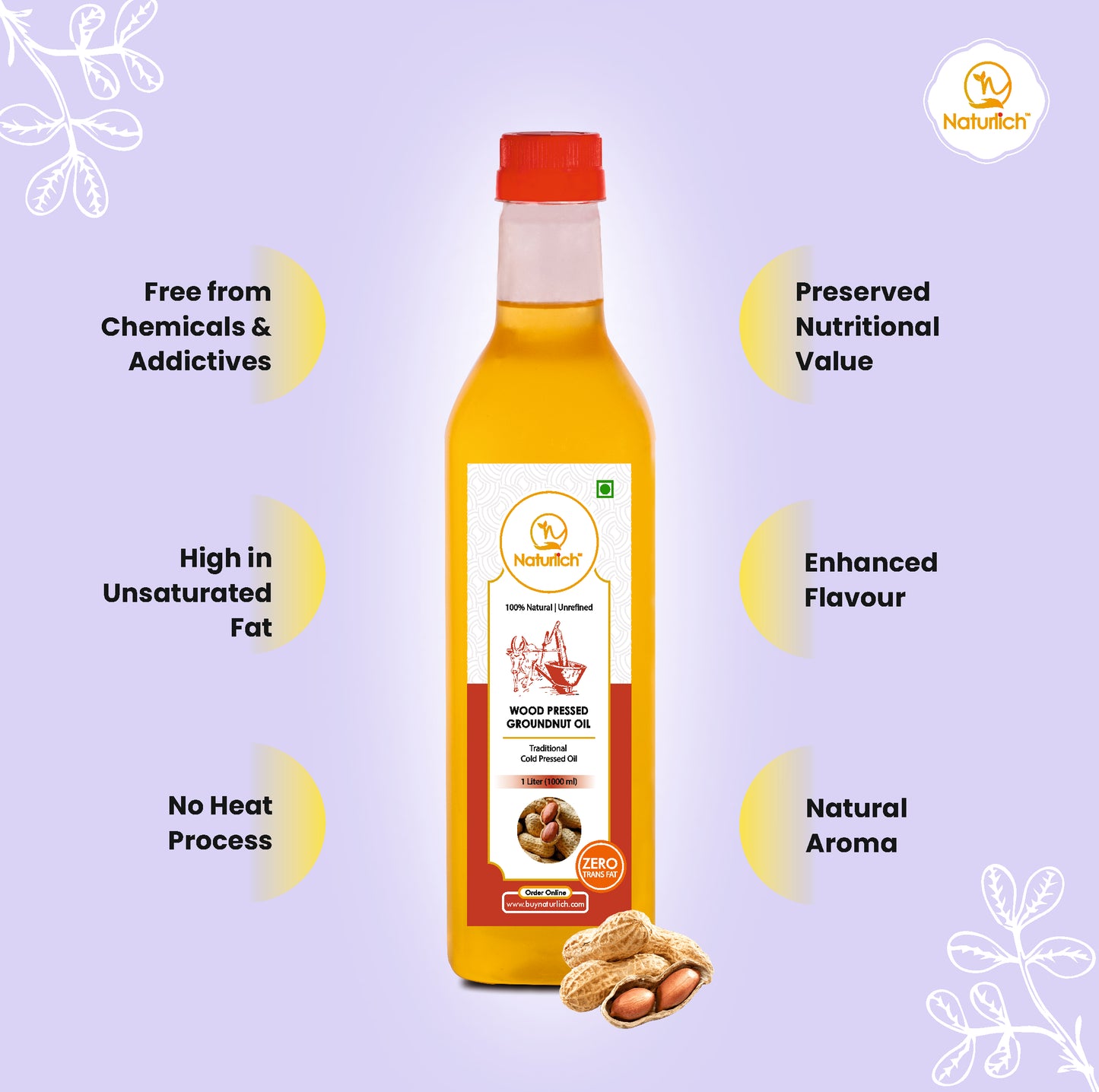 Wood Pressed Groundnut Oil