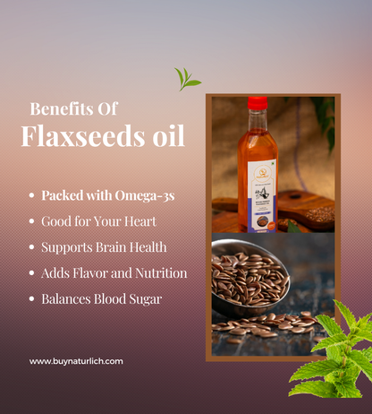 Wood Pressed Flaxseed Oil